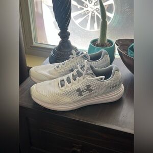 Under Armour Women's Gray and White Athletic Shoes